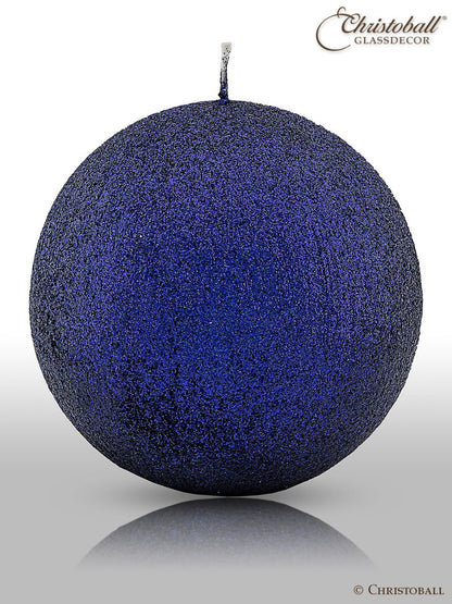 Kerze Glamour, Kugel XL ca. 10cm - Dunkelblau