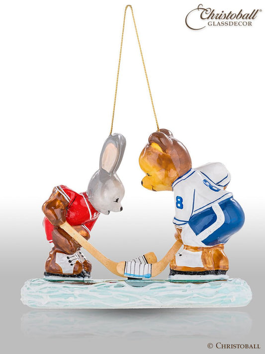 Nostalgia Kollektion - Teddy & Hase als Hockey Spieler