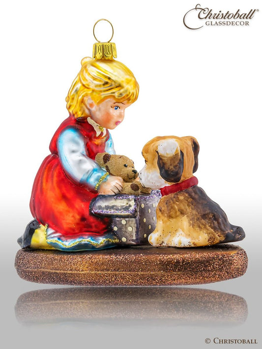 Viktorianische Kollektion - Mädchen mit einem Hund