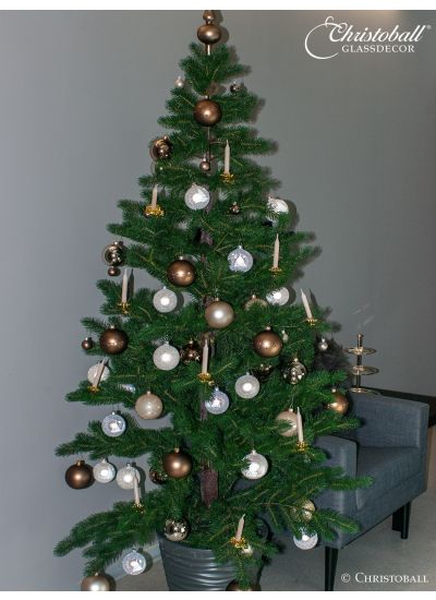 Christoball Weihnachtswelt Komplett-Set, Baumausstattung, Weihnachtskugeln, Starter Sortimern Set, Christbaumkugeln Christbaumkugeln